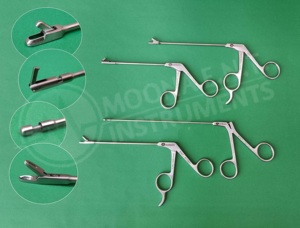 ชุดเครื่องมือผ่าตัด MOONA ENT 4 ชิ้น คีม Weil Blakesley Mushroom Backbiter Thru Cut Forceps แบบใช้มือ ได้รับมาตรฐาน CE ISO13485 - Product Image 3