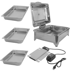 Scaldavivande Elettrico da 9L con Coperchio in Vetro per Catering 110V 60Hz, Espositore Scaldavivande per Ristoranti, Applicazione per Catene di Fast Food - Product Image 4