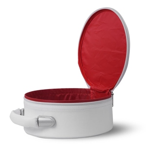 Étui de transport rond à fermeture éclair pour casquette de maçonnerie violette de qualité supérieure, sac de rangement pour chapeau avec poignée pour les insignes de la loge - Product Image 5