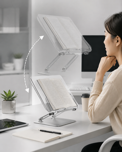 New Modern Adjustable Foldable Customizable for Easy Assembly Home Office Transparent <b>Rotatable</b> Acrylic Book Laptop Stand - Product Image 1