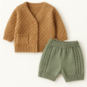 Colección de Ropa para Bebés, Conjunto de Punto Suave para Bebés, Ropa Cálida para Invierno, Ropa Cómoda para Uso Diario, Producción con Logotipo Personalizado - Product Image 1