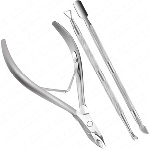 Kit de Manucure 3 Pièces en Acier Inoxydable Titane Personnalisé avec Étiquette Privée, Pince à Cuticules, Repousse-Cuticules, Grattoir à Ongles – Outil OEM en Gros - Product Image 2