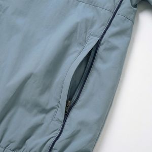 Survival Pro Coupe-vent léger à capuche — Veste à fermeture éclair intégrale bleu mat/vert sarcelle |   Coupe-vent, pliable, OEM/ODM, marque privée - Product Image 3