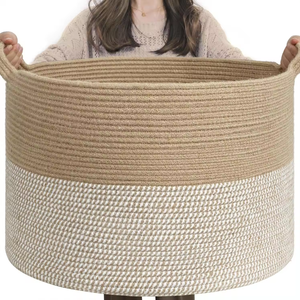 Sustainable Jute <b>Basket</b> – Biodegradable Natural Fiber <b>Storage</b> <b>Basket</b> for Eco Friendly Lifestyle - Product Image 1