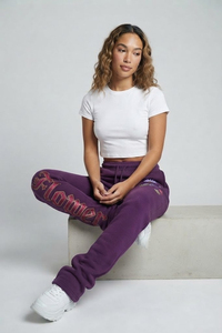 Pantalon de jogging en molleton empilé pour femme, pantalon de survêtement en polaire pour femme, pantalon de jogging d'hiver, streetwear pour femme - Product Image 4