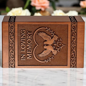 Custom Engraved Wooden Resin Urn <b>Box</b>: Pet/Human Memorial <b>Keepsake</b> urn Memorial <b>Keepsake</b> by AYAANS - Product Image 2