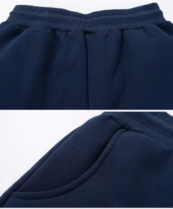 New Fashion Custom Jogging High Quality Light Wash Men's Long Track Pants Autumn Casual Solid Plain Dyed Fleece Lined Mid 100% - Product Image 5