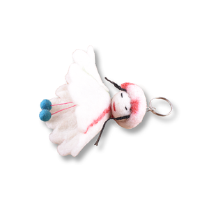Princess Felt Woolen Key <b>Ring</b> Elegant Plush Key Chain for Displaying Your Keys - Product Image 1