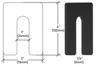Niveleur de carreaux de cale en fer à cheval de 1/4 ''Cales en plastique Carreaux et accessoires Emballeurs de fenêtres
