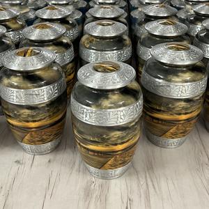 Urna Funeraria de Aluminio de Alta Calidad para Adultos, Grabada con una Hermosa Imagen de Atardecer en la Playa, Recuerdo Digital Personalizado para Cenizas Humanas - Product Image 2