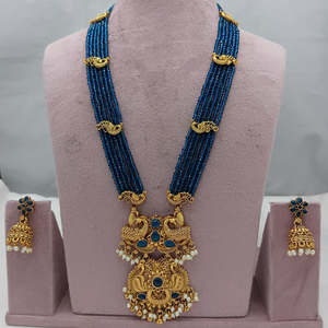 Heritage Pota Stone and Pearl <b>Long</b> <b>Necklace</b> Set 10575480DBL-Elegant and Stylish Pearl <b>Necklaces</b> - Product Image 1