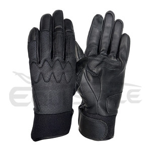 Gants de moto en cuir noir, à doigts entiers, antidérapants, de protection pour motards, coupe-vent, pour sports de plein air, gants de moto OEM - Product Image 1
