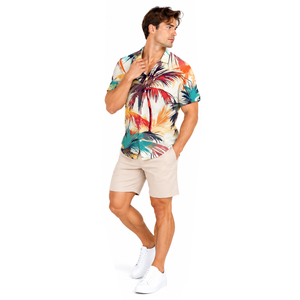 Mens Tropical Print Vacation <b>Shirt</b> Premium Lightweight Button Front Casual Summer Holiday <b>Resort</b> Wear Custom Manufacturing - Product Image 4