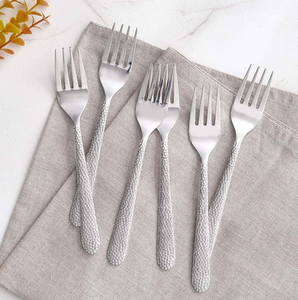 Ensemble de fourchettes à dessert en acier inoxydable, poli miroir, à deux dents, pour fruits et gâteaux, ustensiles modernes - Product Image 5