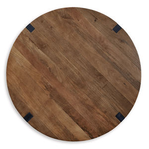 Mesa de Centro Plegable de Madera de Mango Sólida, Redonda, de Doble Tono, Personalizable, para Sala de Estar, Cocina u Hogar - Product Image 6