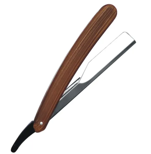 High Quality Custom Single Blade Stainless Steel Barber Razors with Wood Handle - Product Image 2