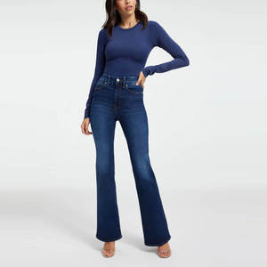 Pantalon cargo en jean personnalisé pour femme, 100 % polyester, taille haute, respirant, décontracté, peint, OEM ODM, vente en gros, qualité supérieure - Product Image 4