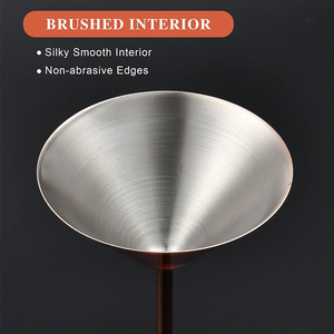 Verre à martini en acier inoxydable, gobelet à vin, or rose, design personnalisé, ustensiles métalliques pour bar karaoké - Product Image 5