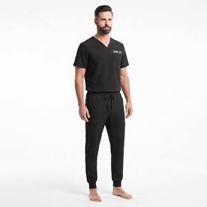 Ensemble de vêtements médicaux pour hommes sur mesure, coton et élasthanne, pantalon de jogging, uniforme d'infirmière, vêtements de travail pour hôpital et soins de santé - Product Image 3