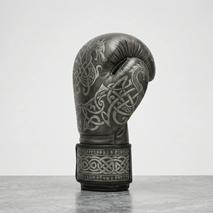Guantes de Boxeo de Cuero con Diseño de Dragón Grabado, Cierre de Cordones en la Muñeca, Impermeables, Protección UV, para Uso en Exteriores, Entrenamiento, Alta Calidad Premium - Product Image 4
