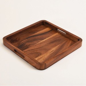 Bandeja Rectangular de Madera Maciza Hecha a Mano, Pulida, Moderna, Decorativa para Mesa, Artesanía en Madera, Cajas de Madera y Decoración de Pared - Product Image 3