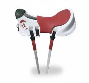 BLUHORSE BH-4106 Selle d'endurance anglaise pour cheval en cuir PU, armature en fibre, quincaillerie nickelée, durable, personnalisable - Product Image 1