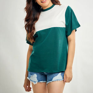 Camisetas Extra Grandes para Mujer, Diseño Moderno, Corte Regular, 100% Algodón, Transpirables, Ecológicas, Antiarrugas, Ropa Urbana de Verano, MOQ Bajo - Product Image 1