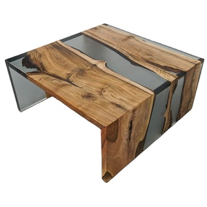 Epoxy Home Decor Furniture Direct Manufacturer Handmade Resein Epoxy <b>Table</b> <b>Wood</b> and <b>Resin</b> with Customization <b>for</b> Shape Logo - Product Image 2