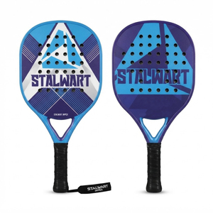 Raquettes de pickleball Stalwart, forme standard, sans bordure, légères, durables, 40 trous, poignée antidérapante, noyau en nid d'abeille, orange et noir - Product Image 6