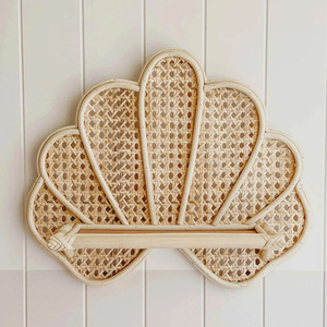 Boho Rattan Shell <b>Floating</b> <b>Wall</b> <b>Shelf</b> Charming Baby Nursery Decor Handmade Children's Bedroom Display <b>Shelf</b> Vietnam Supplier - Product Image 2