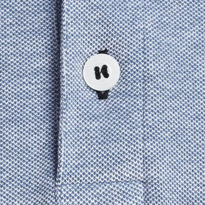 Camiseta de Manga Corta para Hombre, Diseño Liso, Tejido de Poliéster/Algodón, Antiarrugas, con Cuello Camisero - Product Image 6