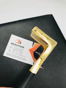 Venta al por mayor de alicates de extensión de pelo de acero inoxidable de alta calidad con cinta de Oro Negro conveniente embalaje sostenible en una bolsa - Product Image 3