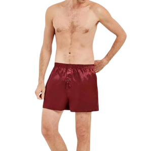 Shorts Boxer en Soie Satinée avec Braguette Boutonnée – Taille Mi-Haute Unisexe pour le Sport, la Gym, l'Entraînement et les Activités de Plein Air - Product Image 5