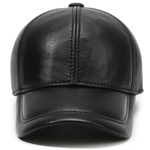 Wholesale Price Custom 6 Panel Leather Caps For Sale 2026 New Arrival High Quality Street Wear Leather Caps For Adults - Product Image 3