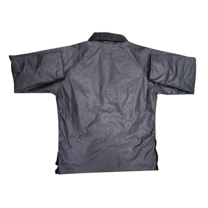 Veste de travail en coton ciré pour homme, col en velours côtelé marron, veste classique robuste pour la chasse, le travail, les activités de plein air, l'automne - Product Image 2