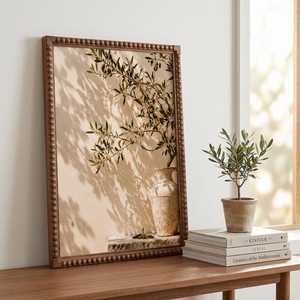 Vintage Bobbin Beaded Wood Picture <b>Frame</b> <b>Multiple</b> Sizes & Art Prints Options Tuscan Mediterranean Photo <b>Frame</b> for Gallery Wall - Product Image 3