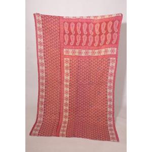 Colcha Kantha de Algodón Hecha a Mano, Colcha Reversible Vintage Gudri, Manta para Cama, Sofá o Sillón - Product Image 1
