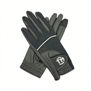 Gants d'équitation unisexes personnalisés pour l'été, pour l'équitation et le saut d'obstacles, avec dos en mesh, paume en cuir synthétique, respirants et antidérapants. - Product Image 2