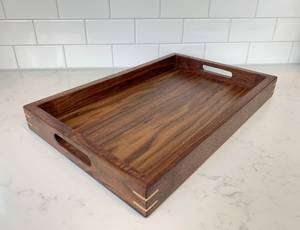 Bandeja de Servir de Madera Hecha a Mano con Asas de Madera de Arce, Logotipo Personalizado, Diseño Moderno, para Desayuno, Té, Café, Decoración para el Hogar, Hotel - Product Image 1