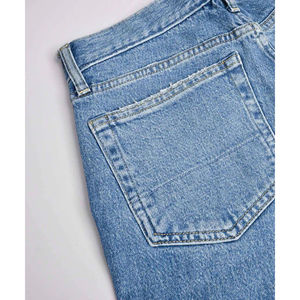 Pantalones de hombre de alta calidad, estilo jeans urbano, tela de algodón, corte ajustado, cierre de cremallera, pantalones vaqueros ajustados de algodón para hombre. - Product Image 5