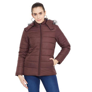 Blouson matelassé à capuche pour femme, grande taille, respirant, écologique, 100 % polyester, chaud, pour l'hiver, style urbain - Product Image 4