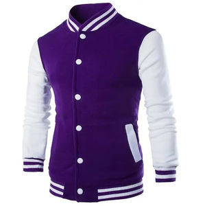 Nouvelle veste varsity pour hommes à manches longues, de haute qualité, avec impression de logo personnalisée, disponible en différentes couleurs, vente en gros - Product Image 1