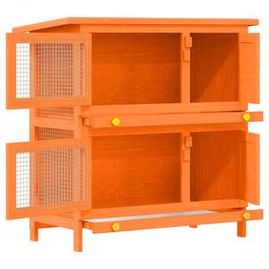 Grande cage rectangulaire en bois brun pour lapins, cage pour animaux de qualité supérieure - Product Image 3
