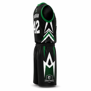 Ensemble d'uniformes de basketball personnalisés sublimés respirants, maillot et short réversibles, tenue d'équipe en gros, logo et nom personnalisés - Product Image 3