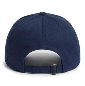 Unisex <b>Navy</b> Blue Cotton <b>Baseball</b> <b>Cap</b> Casual Style Adjustable Fit Four Seasons Wear - Product Image 2
