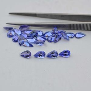 ลูกแพร์เจียระไนเหลี่ยมเพชรพลอยแทนซาไนต์สีน้ำเงินธรรมชาติ3x4mm-7x10mm อัญมณีหลวมที่ไม่ผ่านการให้ความร้อนเครื่องประดับทำด้วยมือล่าสุดจากผู้ผลิต - Product Image 2