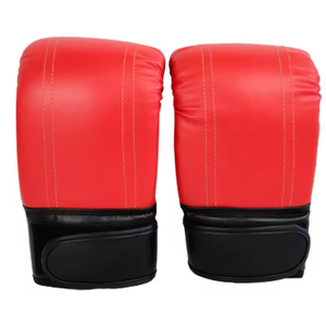 Gants de boxe en cuir noir à doigts entiers avec lacets pour la poignée de la main, pour l'entraînement et le combat des adultes - Product Image 5