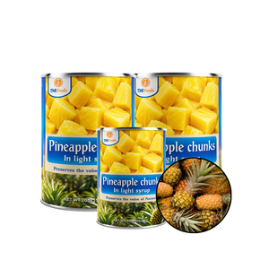 International Standard Big Sale Top Selling Canned <b>Pineapple</b> Chunks in <b>Light</b> Syrup Packed in A10 Can - Product Image 1