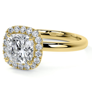 Bague de fiançailles Gema par Creative Natural en or massif 18 carats avec halo de diamants de laboratoire, certifiée IGI, pour femmes et jeunes filles - Product Image 2