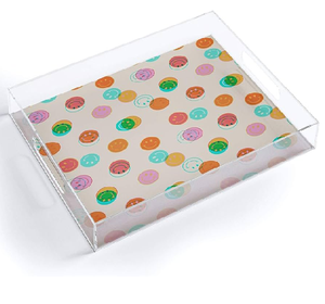 Wholesale Customise Printed Design Acrylic Serving tray Best For Wedding Anniversary party Top <b>Table</b> Organizer Elegant Tray - Product Image 5